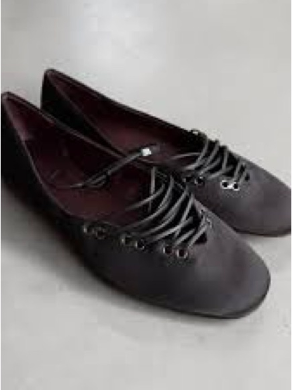 Zara Black Rounded Ballet Flats